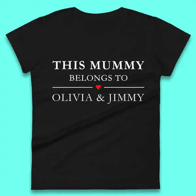  Alt Custom Name Personalised This Mummy Belongs Womens Shirt, Mom Shirt, Mama Shirt, Grandma Shirt
